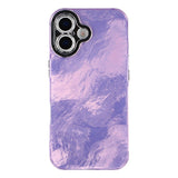 EIDERWOOD iPhone 17 Hybrid Plastic Case with Built-in Camera Lens Protection - Foil Pattern / Purple