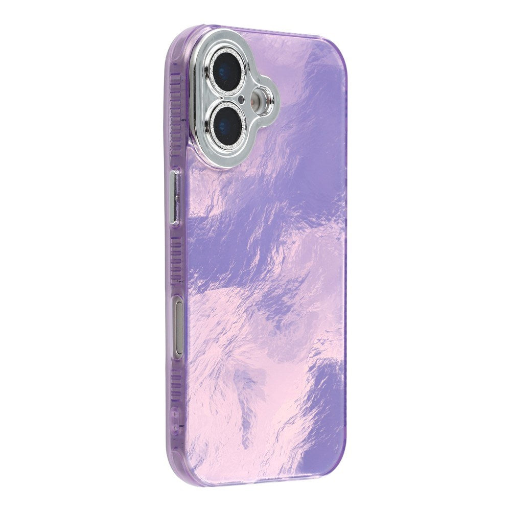 EIDERWOOD iPhone 17 Hybrid Plastic Case with Built-in Camera Lens Protection - Foil Pattern / Purple