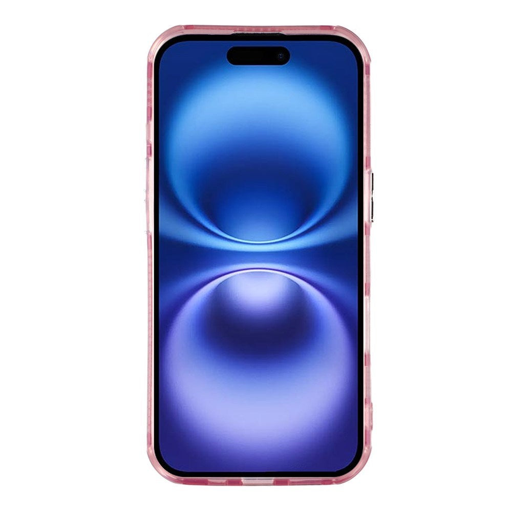 EIDERWOOD iPhone 17 Hybrid Plastic Case with Built-in Camera Lens Protection - Foil Pattern / Pink