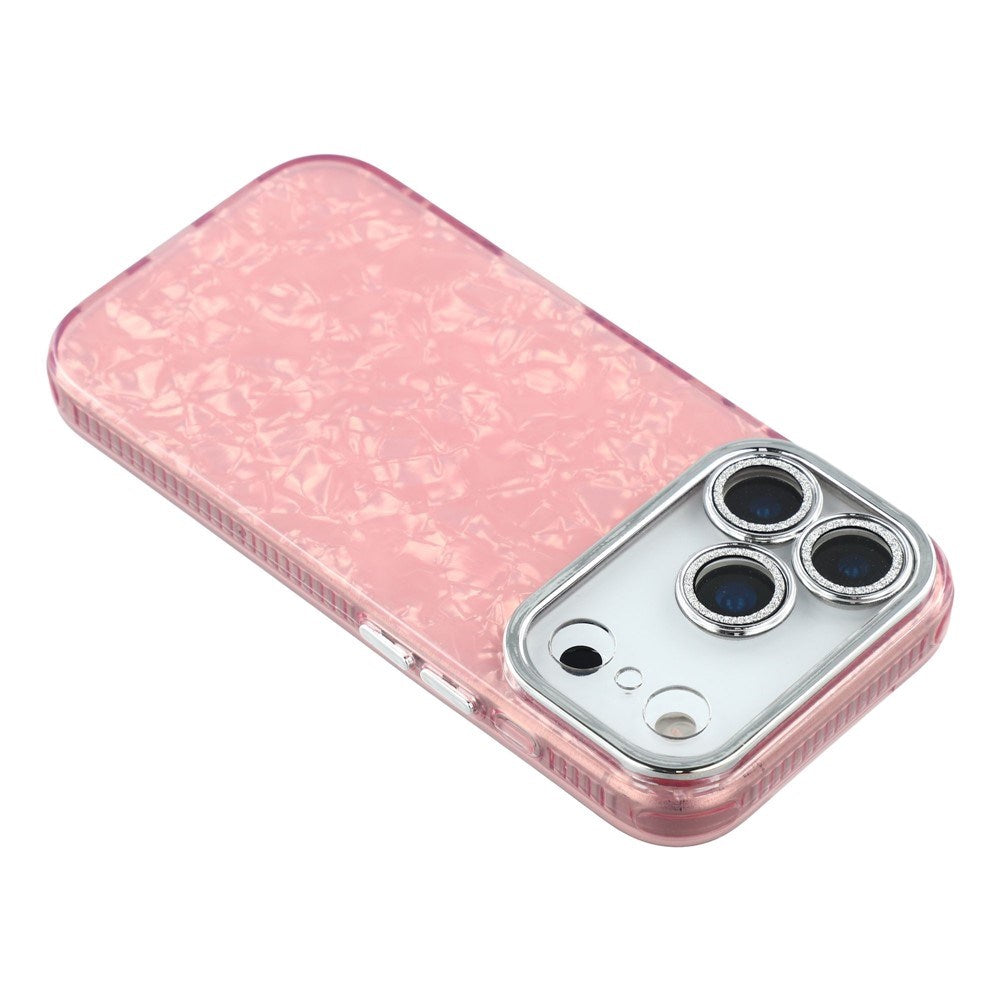 EIDERWOOD iPhone 17 Pro Hybrid Plastic Case with Built-in Camera Lens Protection - Pearlescent Pattern / Pink
