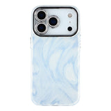EIDERWOOD iPhone 17 Pro Hybrid Plastic Case with Built-in Camera Lens Protection - Brush Stroke Pattern / Silver