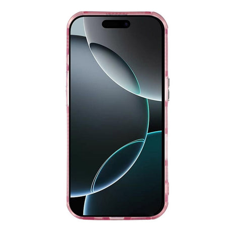 EIDERWOOD iPhone 17 Pro Hybrid Plastic Case with Built-in Camera Lens Protection - Brush Stroke Pattern / Pink