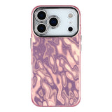 EIDERWOOD iPhone 17 Pro Hybrid Plastic Case with Built-in Camera Lens Protection - Wrinkled Pattern / Pink