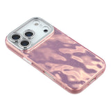 EIDERWOOD iPhone 17 Pro Hybrid Plastic Case with Built-in Camera Lens Protection - Wrinkled Pattern / Pink