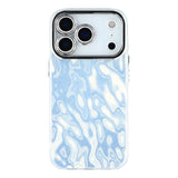 EIDERWOOD iPhone 17 Pro Hybrid Plastic Case with Built-in Camera Lens Protection - Wrinkled Pattern / Silver