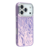 EIDERWOOD iPhone 17 Pro Hybrid Plastic Case with Built-in Camera Lens Protection - Wrinkled Pattern / Purple