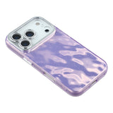 EIDERWOOD iPhone 17 Pro Hybrid Plastic Case with Built-in Camera Lens Protection - Wrinkled Pattern / Purple