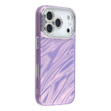 EIDERWOOD iPhone 17 Pro Max Hybrid Plastic Case with Built-in Camera Lens Protection - Wavy Pattern / Purple