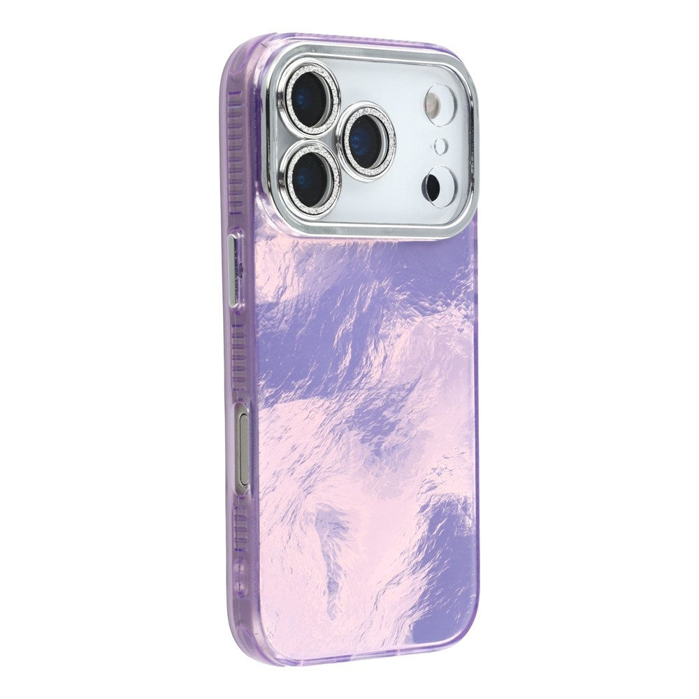 EIDERWOOD iPhone 17 Pro Max Hybrid Plastic Case with Built-in Camera Lens Protection - Foil Pattern / Purple