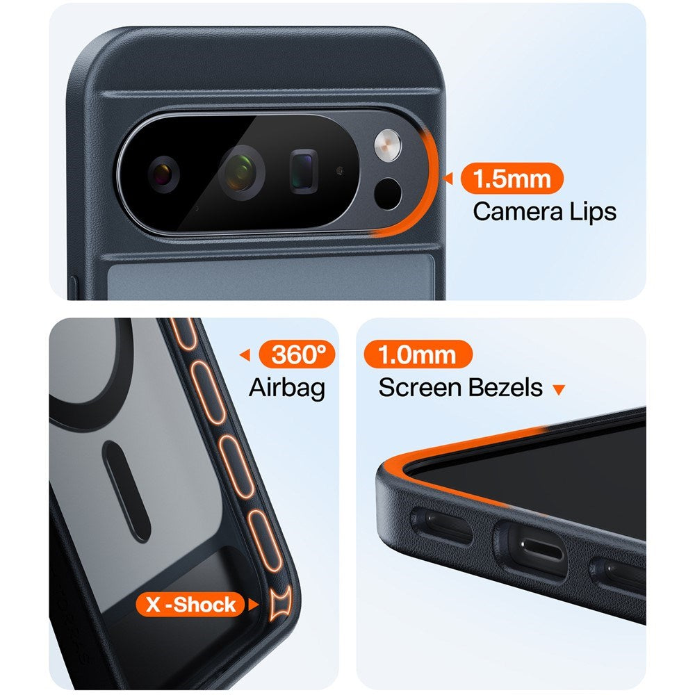 Google Pixel 10 Pro XL TORRAS Ostand L1 Hybrid Case with Kickstand – MagSafe Compatible – Black