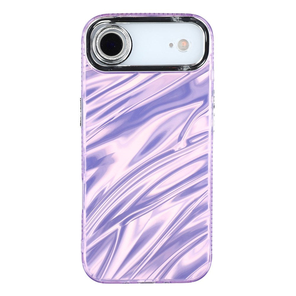 EIDERWOOD iPhone Air Hybrid Plastic Case with Built-in Camera Lens Protection - Wavy Pattern / Purple