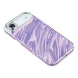 EIDERWOOD iPhone Air Hybrid Plastic Case with Built-in Camera Lens Protection - Wavy Pattern / Purple