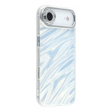 EIDERWOOD iPhone Air Hybrid Plastic Case with Built-in Camera Lens Protection - Wavy Pattern / Silver