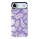 EIDERWOOD iPhone Air Hybrid Plastic Case with Built-in Camera Lens Protection - Brush Stroke Pattern / Purple