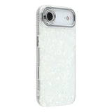 EIDERWOOD iPhone Air Hybrid Plastic Case with Built-in Camera Lens Protection - Pearlescent Pattern / White