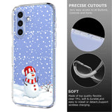 EIDERWOOD Samsung Galaxy A56 (5G) Flexible Plastic Christmas Case with Motif - Transparent / Snowman
