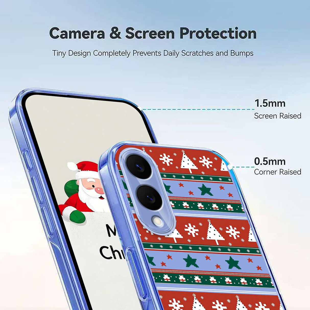 EIDERWOOD Samsung Galaxy S25 Edge Flexible Plastic Christmas Case with Motif - Transparent / Pattern