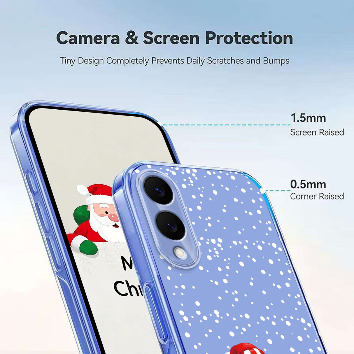 EIDERWOOD Samsung Galaxy S25 Edge Flexible Plastic Christmas Case with Motif - Transparent / Snowman