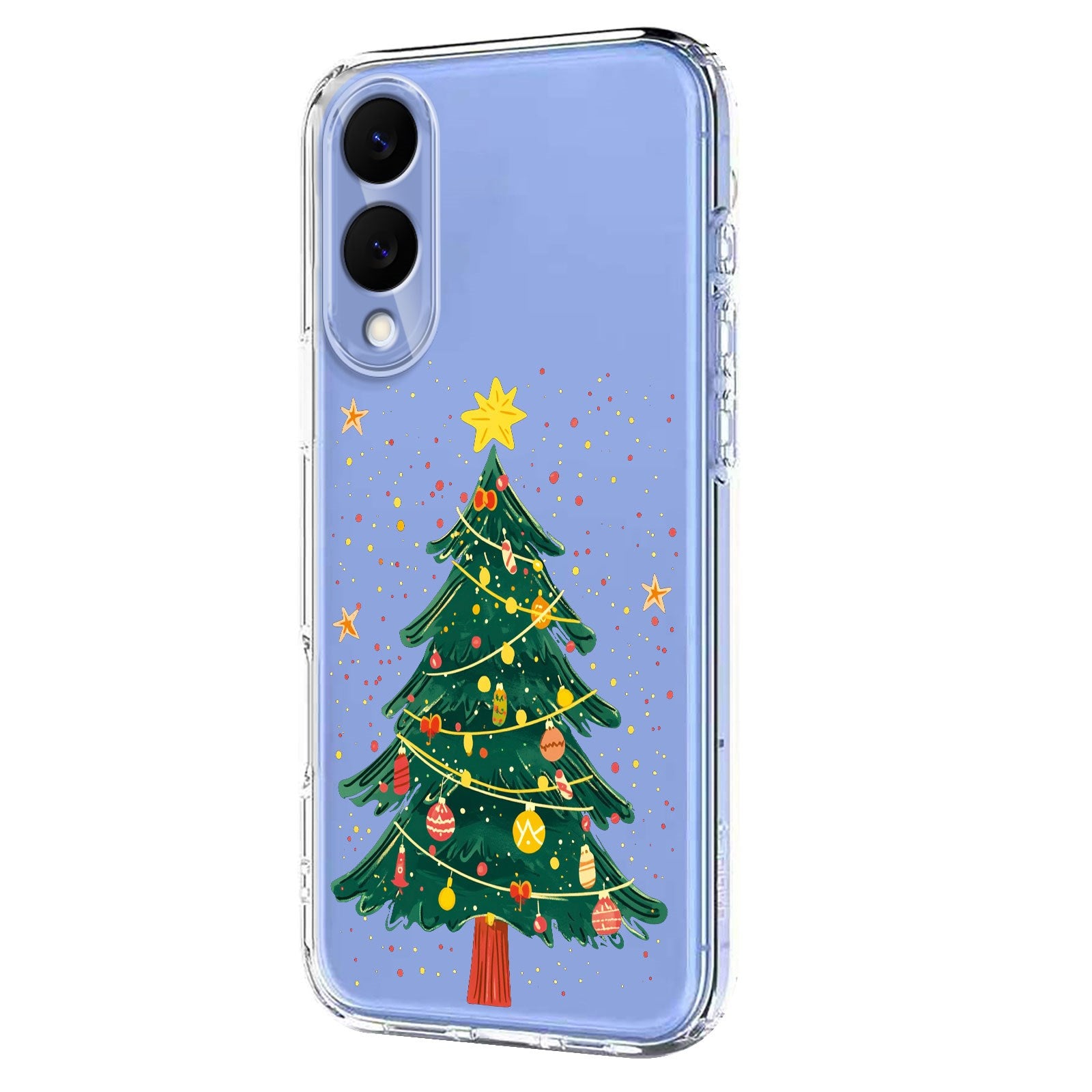 EIDERWOOD Samsung Galaxy S25 Edge Flexible Plastic Christmas Case with Motif - Transparent / Christmas Tree