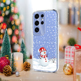 EIDERWOOD Samsung Galaxy S25 Ultra Flexible Plastic Christmas Case with Motif - Transparent / Snowman