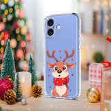 EIDERWOOD iPhone 16 Flexible Plastic Christmas Case with Motif - Transparent / Reindeer