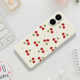 Samsung Galaxy A07 EIDERWOOD Flexible Plastic Case with Cherry Print - White