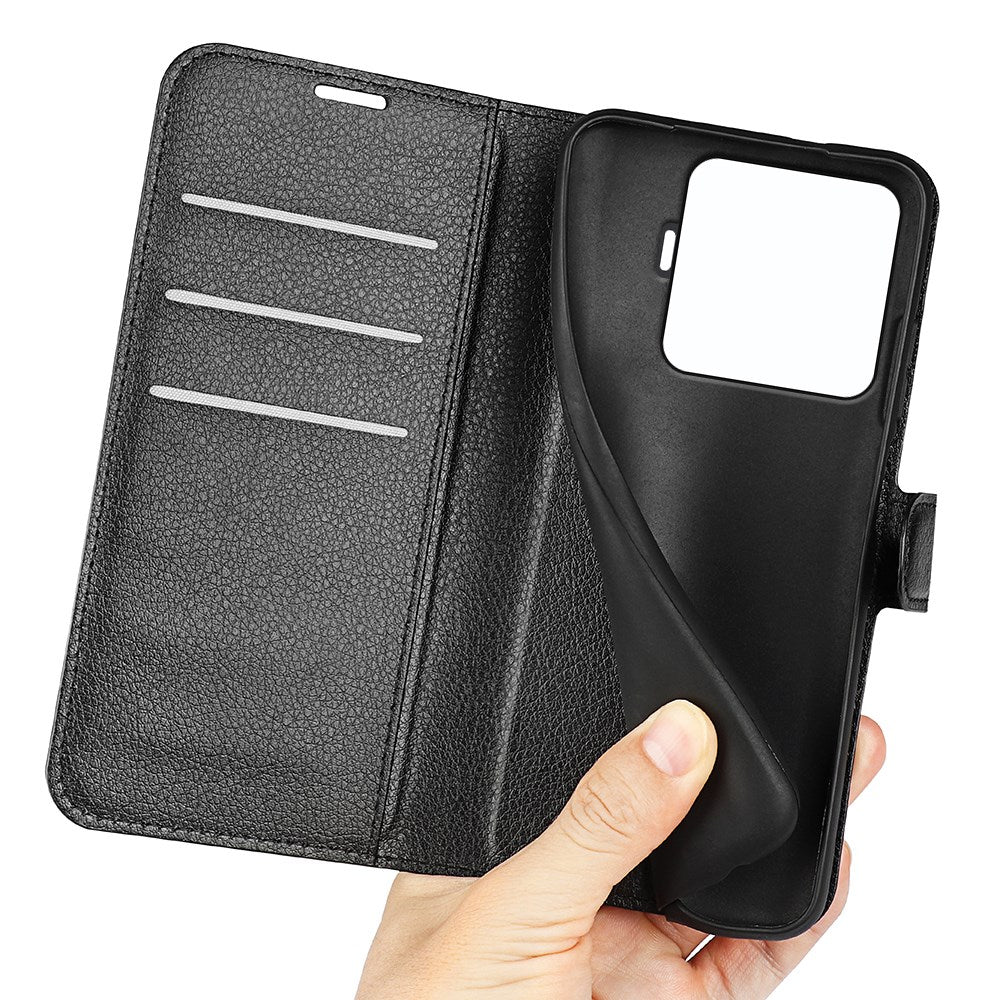 Xiaomi 15T Pro EIDERWOOD Faux Leather Flip Case with Cardholder & Stand Function - Black