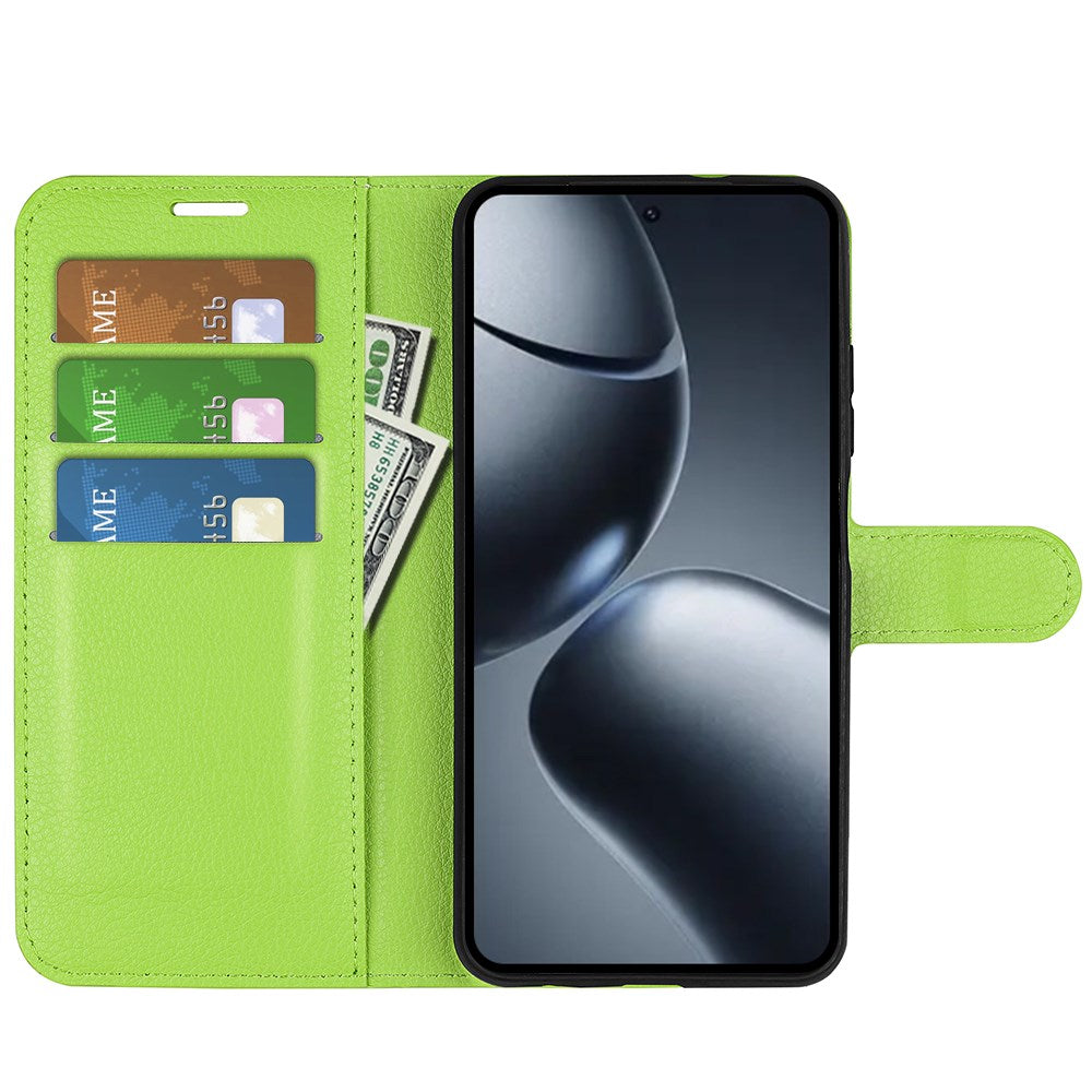 Xiaomi 15T Pro EIDERWOOD Faux Leather Flip Case with Cardholder & Stand Function - Green
