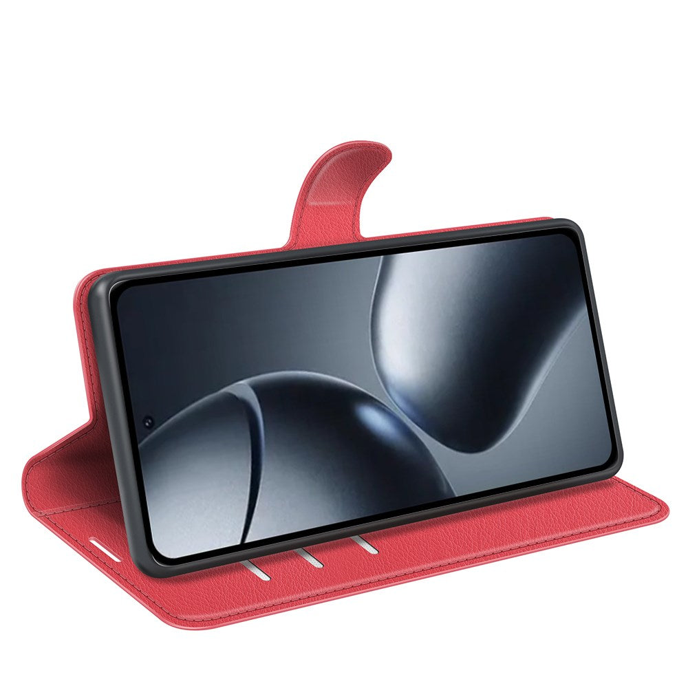 Xiaomi 15T Pro EIDERWOOD Faux Leather Flip Case with Cardholder & Stand Function - Red