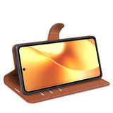 Realme 15 EIDERWOOD Faux Leather Flip Case with Cardholder & Stand Function - Brown