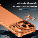 iPhone 17 Pro Two-Piece Metal Bumper Case with Stand & Lens Protector - Black