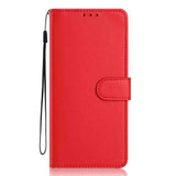 Motorola Moto G86 Power EIDERWOOD Faux Leather Case with Strap & Card Holder - Red