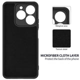 Realme Note 70T EIDERWOOD Lined Silicone Case with Strap - Black