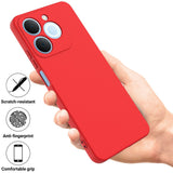 Realme Note 70T EIDERWOOD Lined Silicone Case with Strap - Red