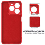 Realme Note 70T EIDERWOOD Lined Silicone Case with Strap - Red