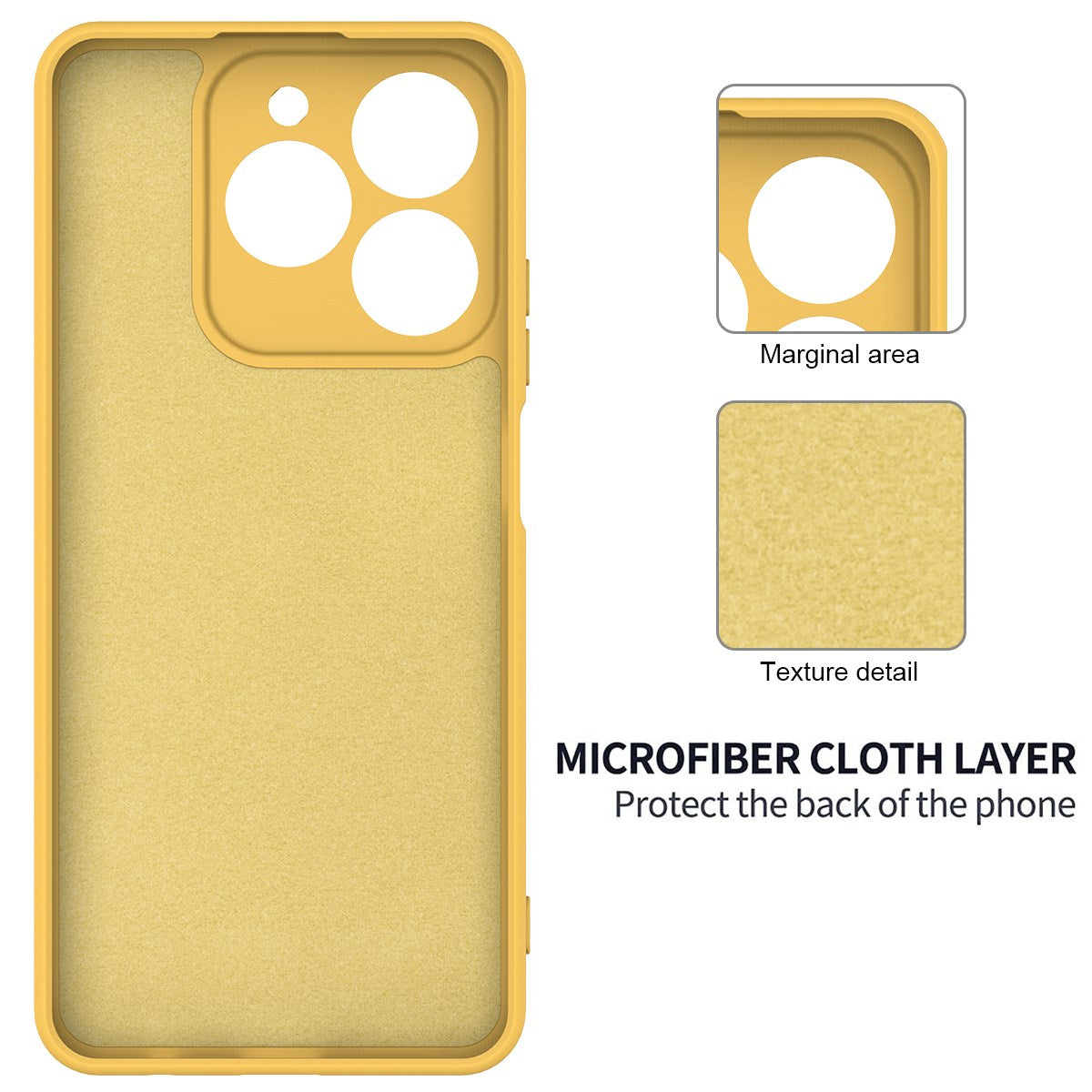 Realme Note 70T EIDERWOOD Lined Silicone Case with Strap - Yellow