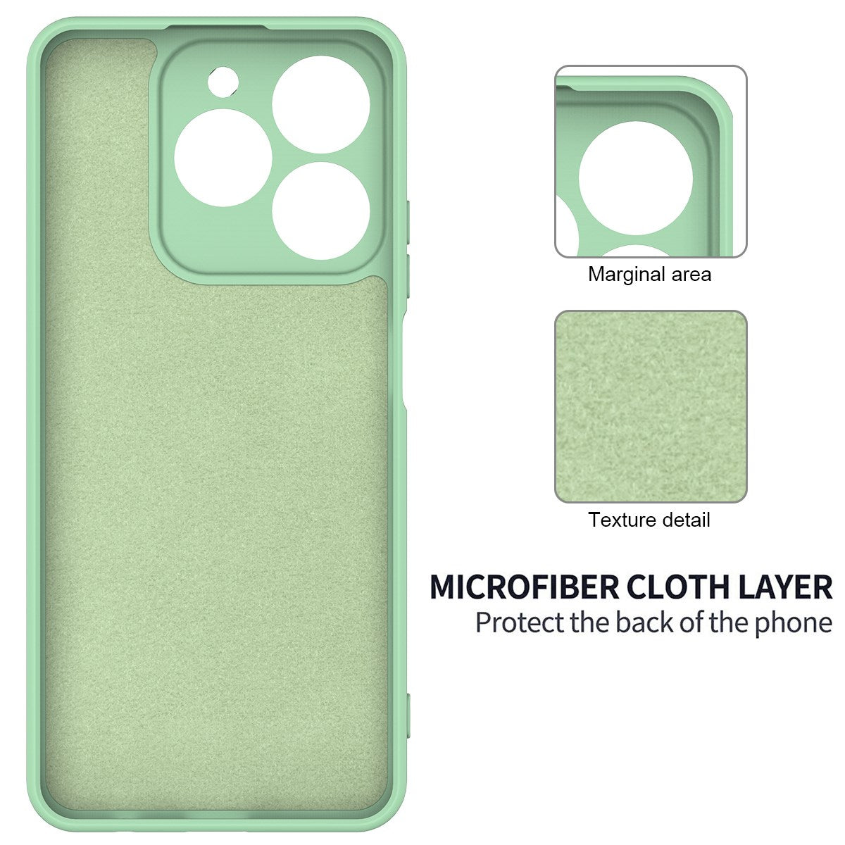 Realme Note 70T EIDERWOOD Lined Silicone Case with Strap - Green