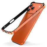 iPhone 17 Pro Max EIDERWOOD Metal Bumper Case with Reinforced Silicone Corners - Orange