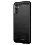 Samsung Galaxy A14 (5G) Mofi Brushed Carbon Fiber Flexible Plastic Case - Black