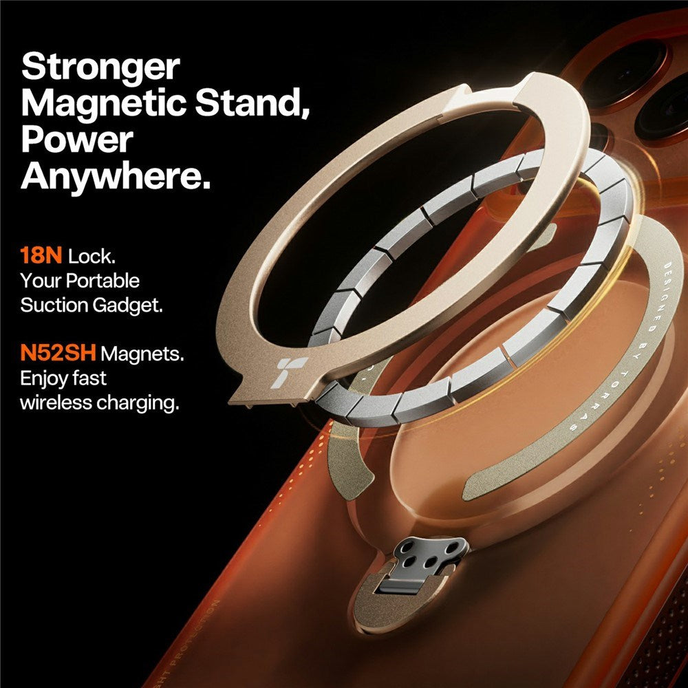 iPhone 17 Pro Max TORRAS Ostand Q3 Air Case with Kickstand - MagSafe Compatible - Orange