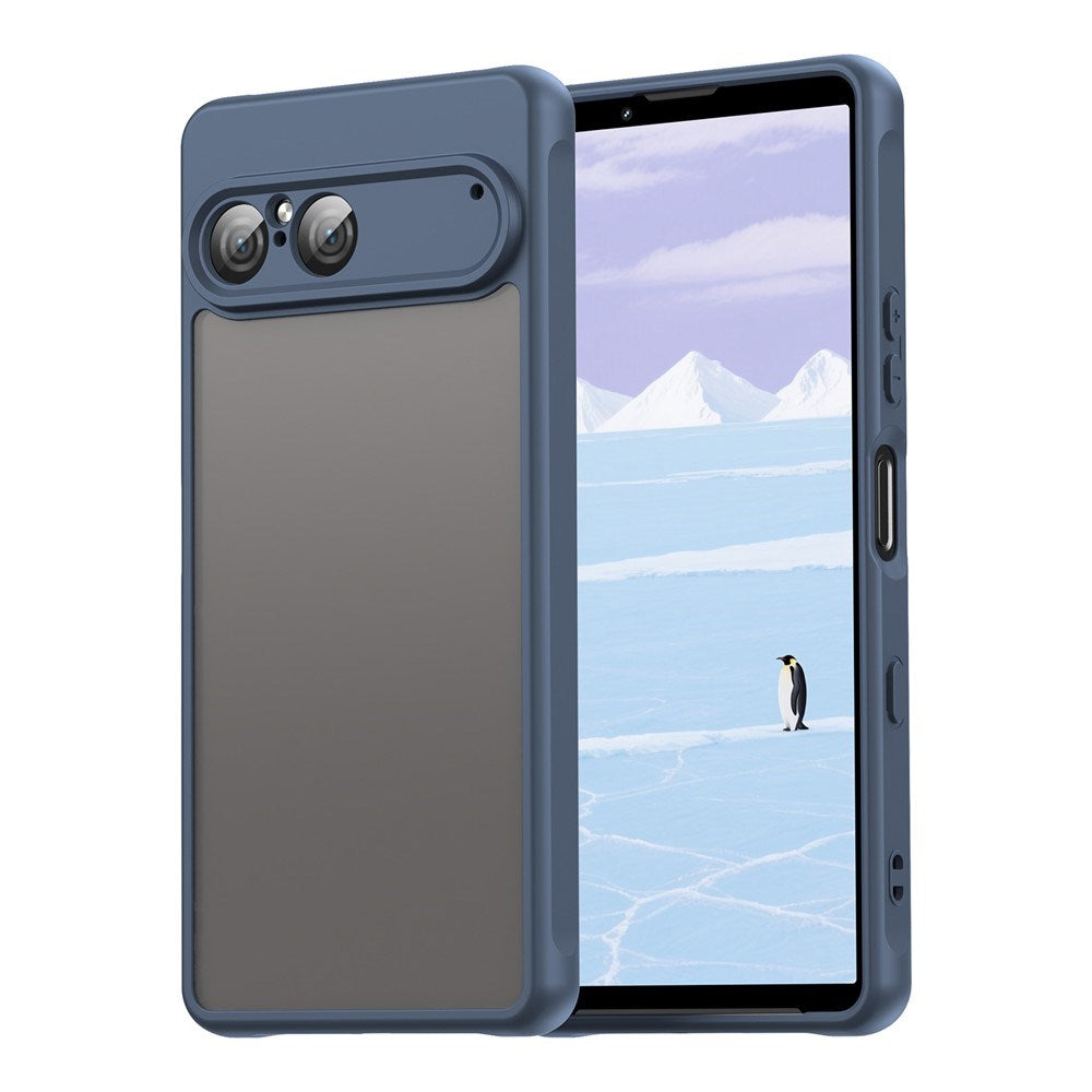 EIDERWOOD Sony Xperia 10 VII Matte Hybrid Case - Transparent / Dark Blue