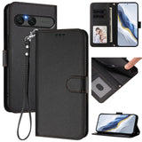 EIDERWOOD Sony Xperia 10 VII Faux Leather Flip Case with Card Holder & Strap - Black