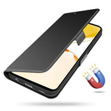 Realme Note 70T EIDERWOOD Faux Leather Flip Case with Card Holder & Stand Function - Black