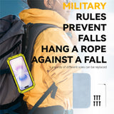 iPhone 17 R-JUST Hybrid Rugged Case with Built-In Screen Protector & Kickstand - Yellow