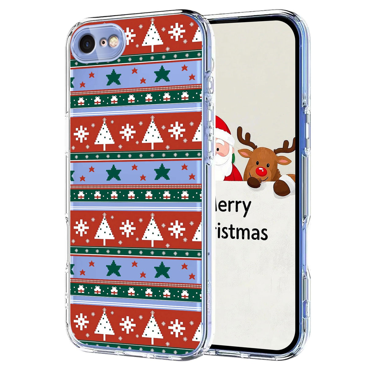 EIDERWOOD iPhone SE (2022 / 2020) / 8 / 7 Flexible Plastic Christmas Case with Motif - Transparent / Pattern