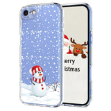EIDERWOOD iPhone SE (2022 / 2020) / 8 / 7 Flexible Plastic Christmas Case with Motif - Transparent / Snowman