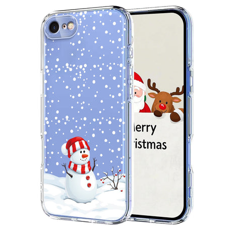 EIDERWOOD iPhone SE (2022 / 2020) / 8 / 7 Flexible Plastic Christmas Case with Motif - Transparent / Snowman