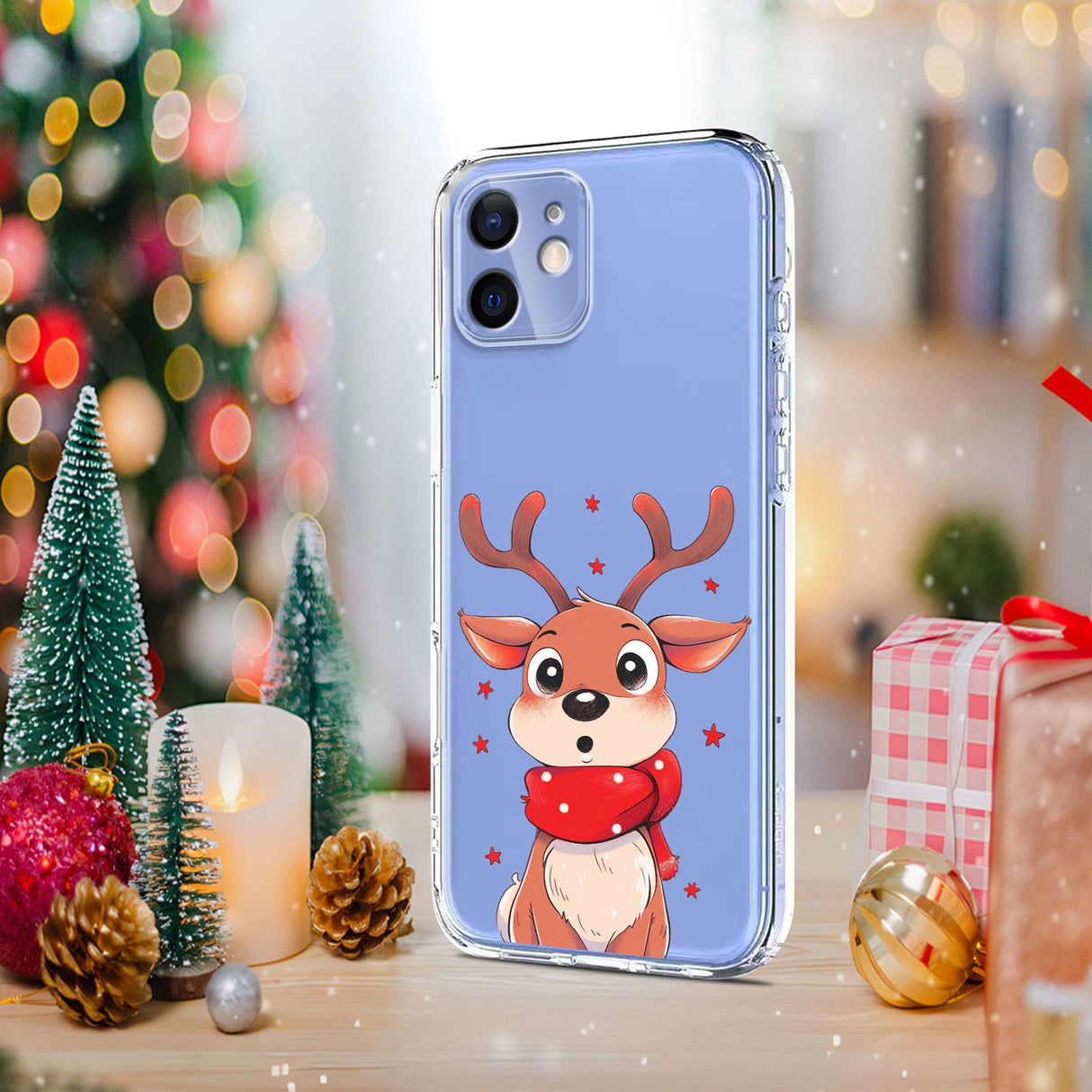 EIDERWOOD iPhone 11 Flexible Plastic Christmas Case with Motif - Transparent / Reindeer