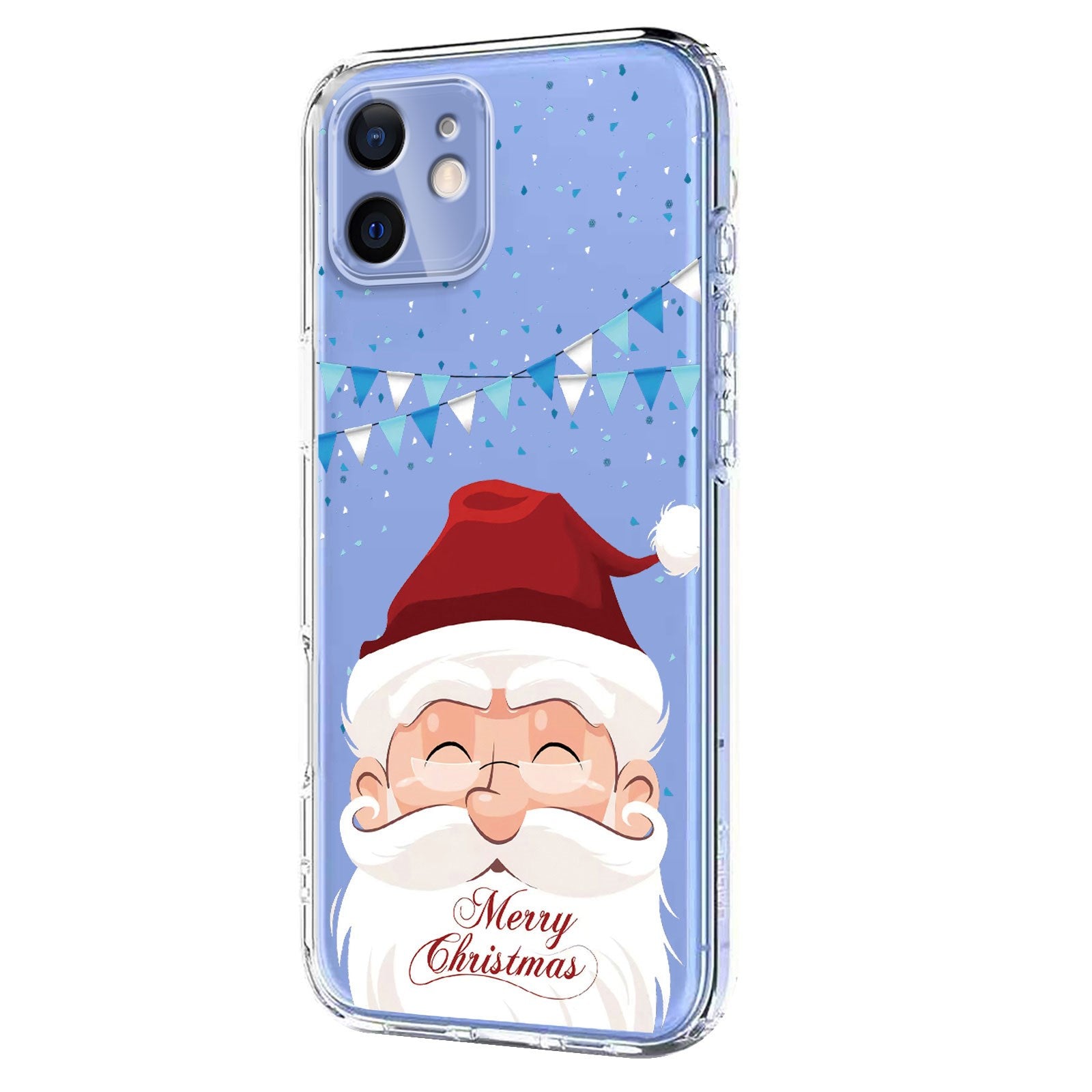 EIDERWOOD iPhone 12 / 12 Pro Flexible Plastic Christmas Case with Motif - Transparent / Santa Claus