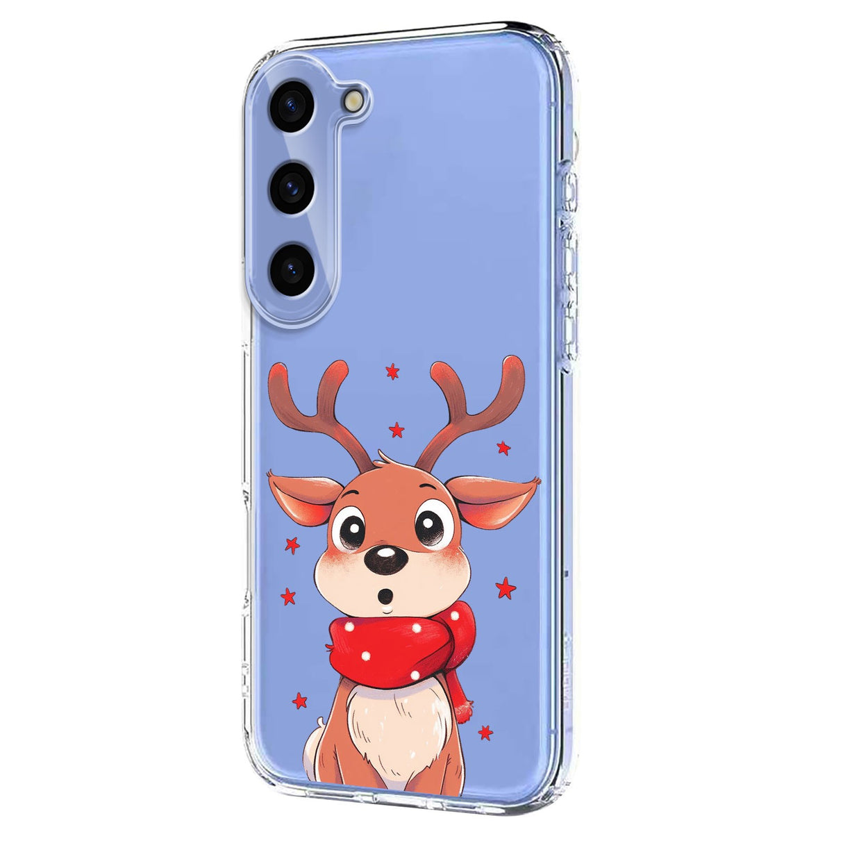 EIDERWOOD Samsung Galaxy S25+ (Plus) / S24+ (Plus) Flexible Plastic Christmas Case with Motif - Transparent / Reindeer